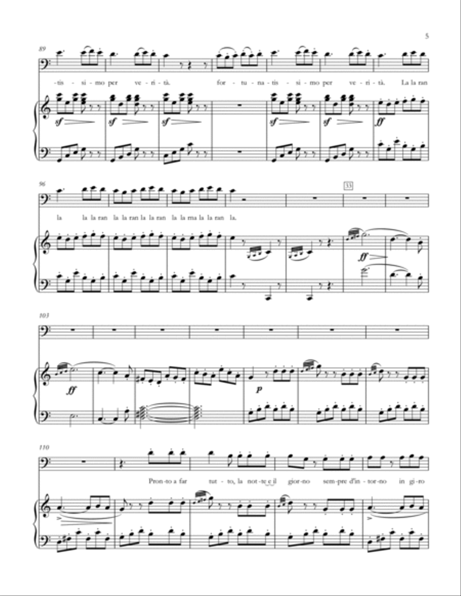 Largo al factotum (Figaro's aria) from Il barbiere di Siviglia - Accessible Accompaniments Edition Voice Solo scores gallery preview page 5