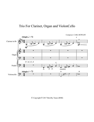 Trio for organ, cello and clarinet