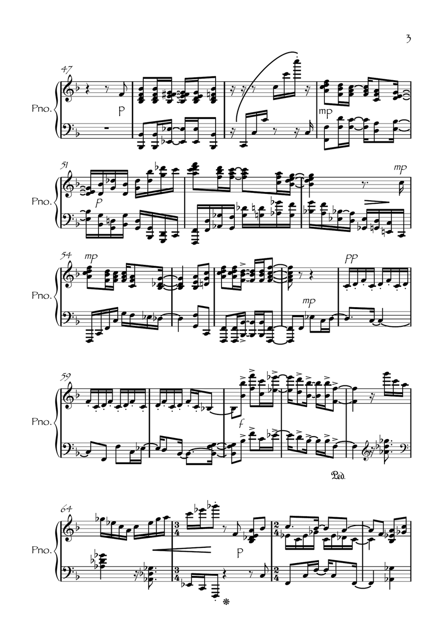 Quirino con su Tres ( Quirino and his laud) Piano Solo scores gallery preview page 3