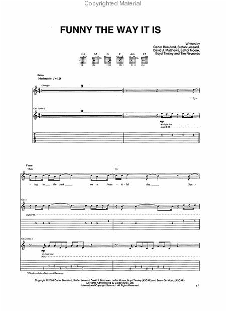 Dave Matthews Band - Big Whiskey and the GrooGrux King Electric Guitar scores gallery preview page 3