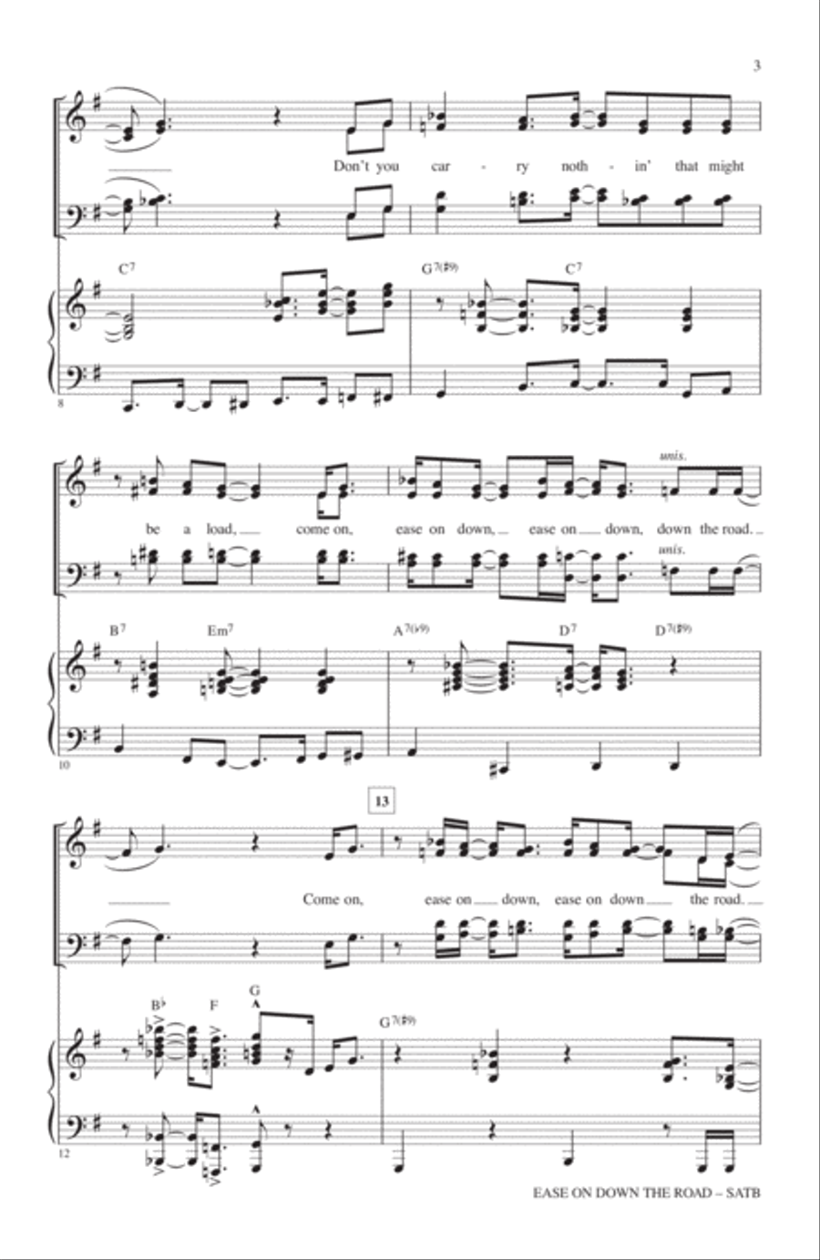 Ease On Down The Road 4-Part scores gallery preview page 2
