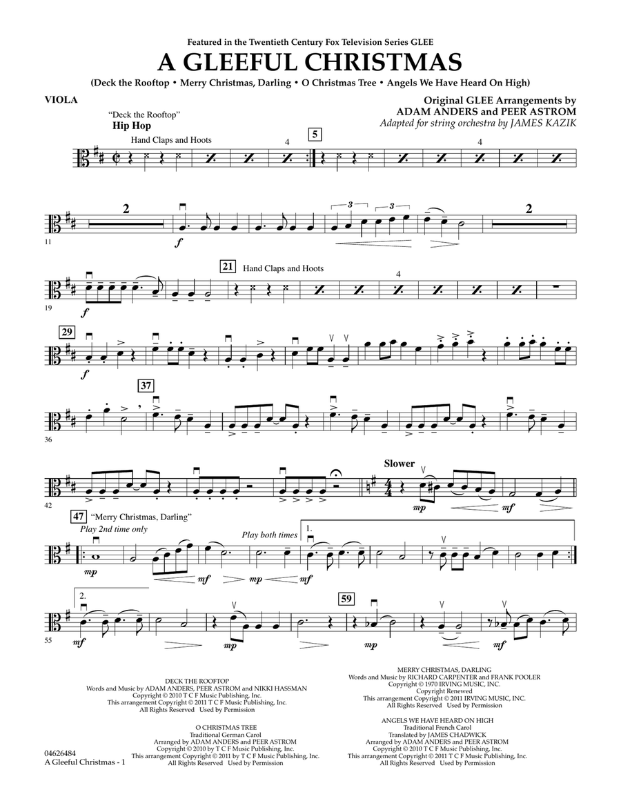 A Gleeful Christmas - Viola Orchestra scores gallery preview page 1