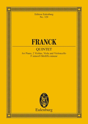 Book cover for Piano Quintet F minor