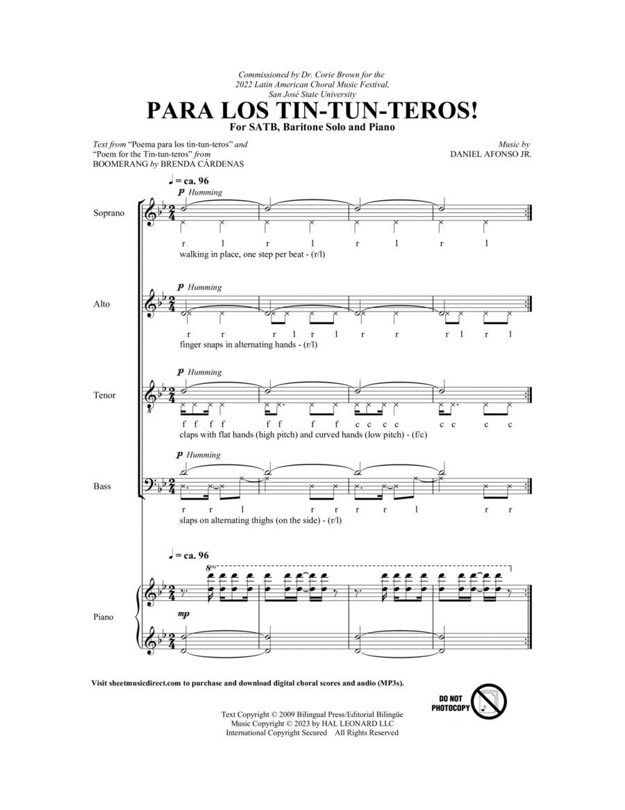 Para los tin-tun-teros! 4-Part scores gallery preview page 1