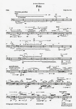 Book cover for Kaija Saariaho: Pres (Cello Part)