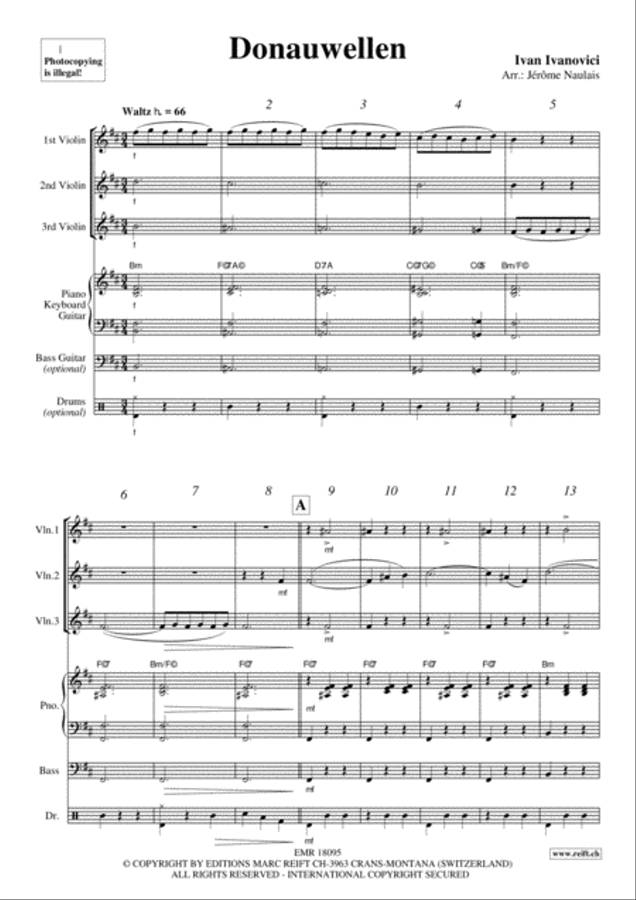 Donauwellen Violin scores gallery preview page 3