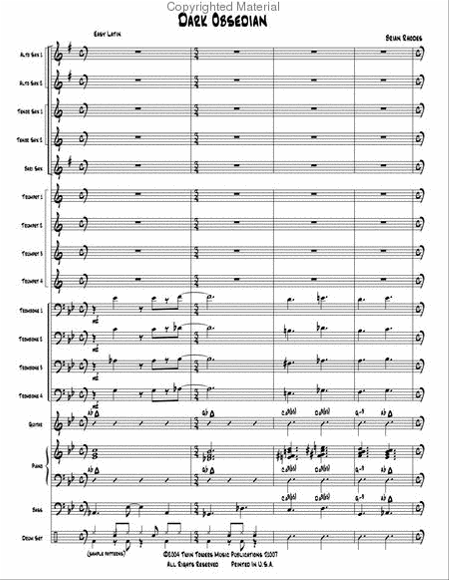 Dark Obsedian Jazz Ensemble scores gallery preview page 3