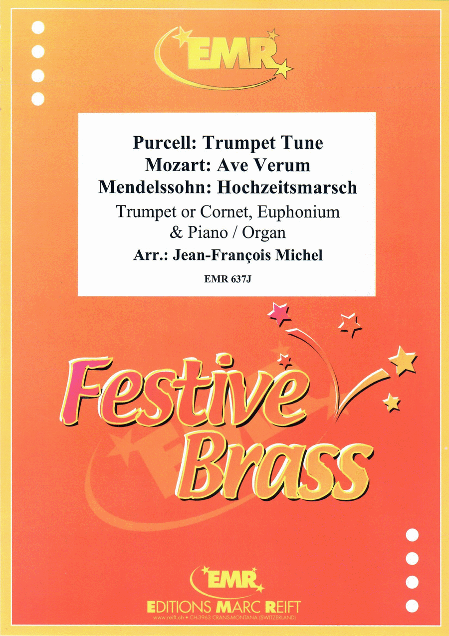 Ave Verum (Mozart) / Trumpet Tune (Purcell) / Hochzeitsmarsch (Mendelssohn) Brass Ensemble scores gallery preview page 1