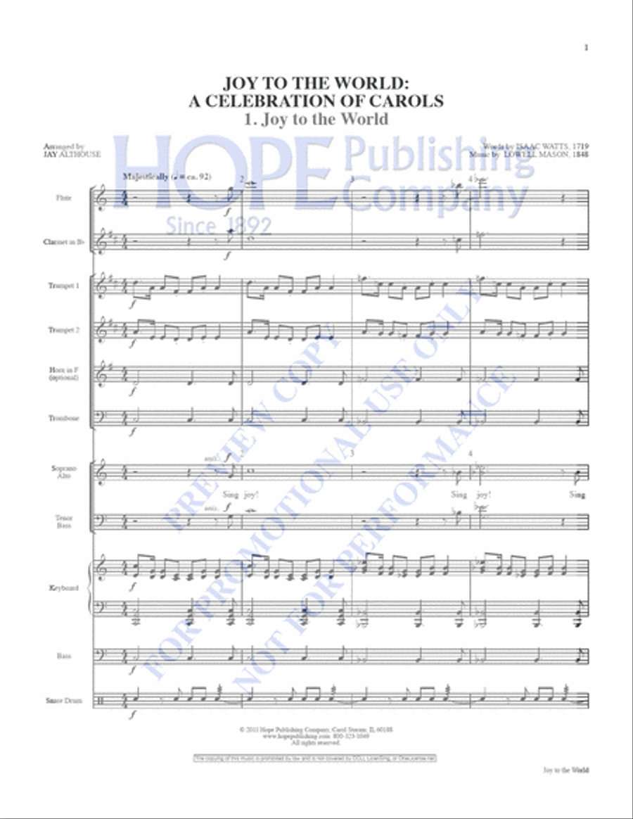 Joy to the World: A Celebration of Carols Clarinet scores gallery preview page 2