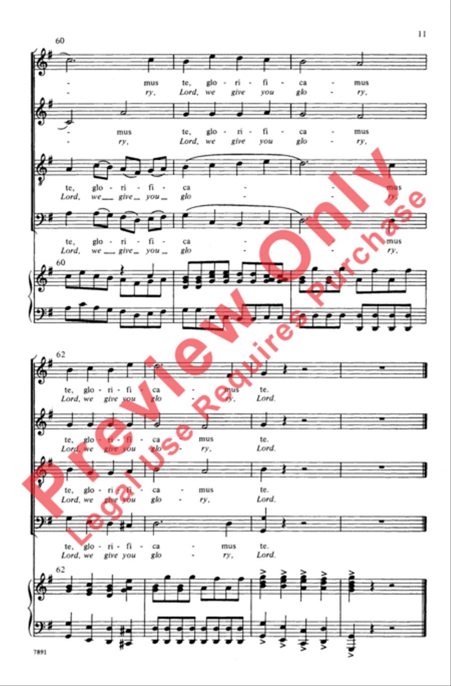 Gloria 4-Part scores gallery preview page 11