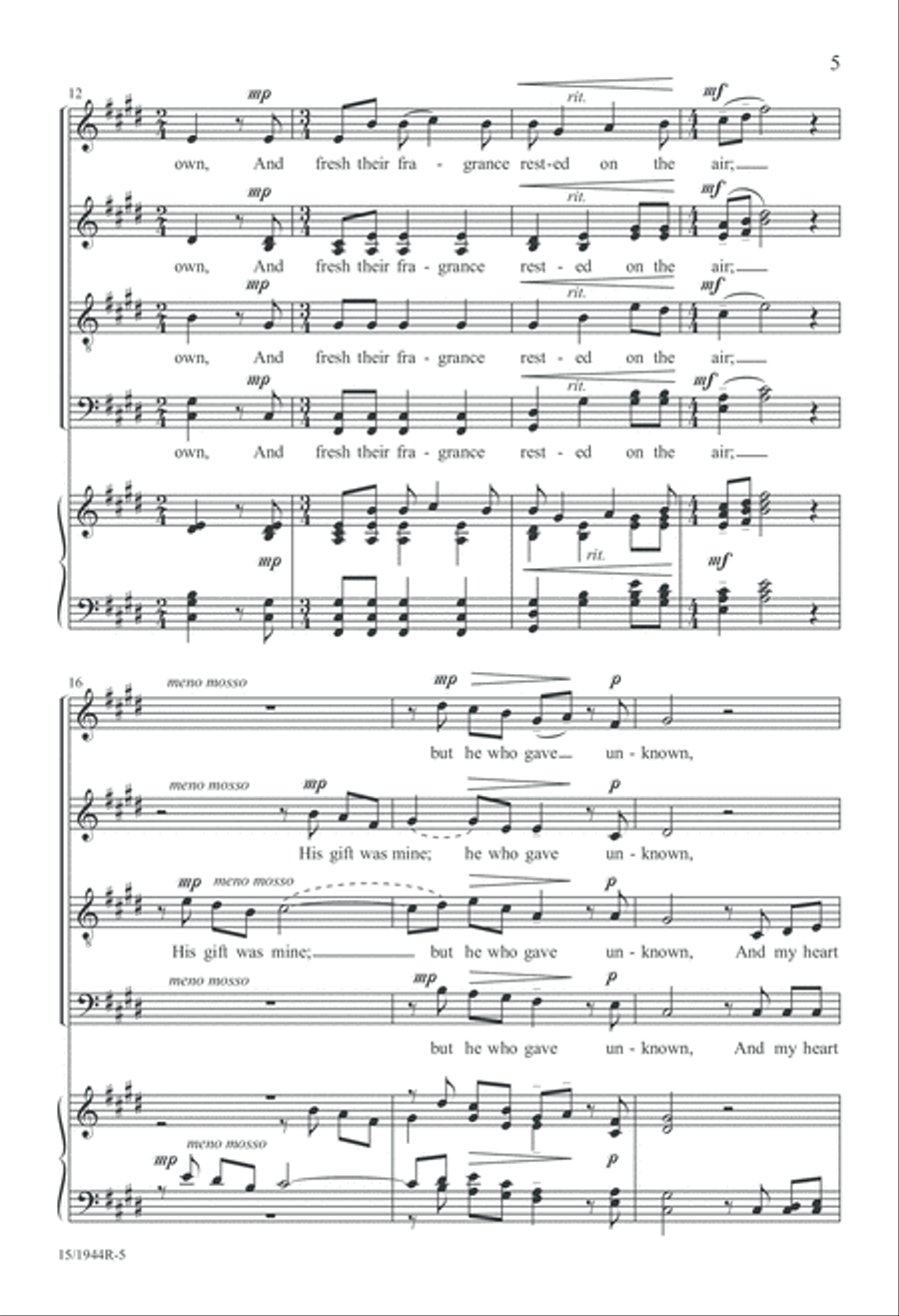 The Stranger's Gift Divisi scores gallery preview page 5