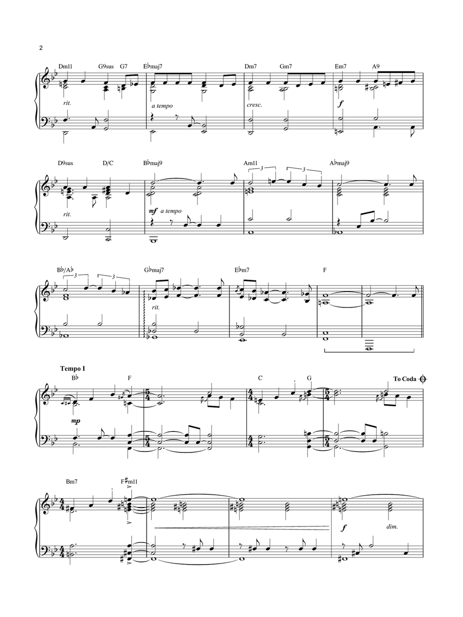 The Longest Summer Piano Solo scores gallery preview page 2
