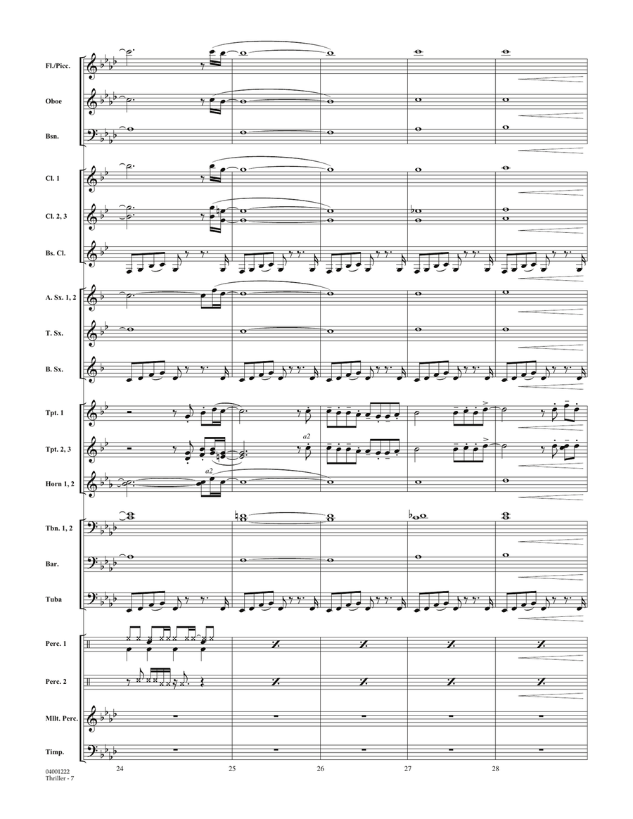 Thriller - Full Score Thriller - Full Score Concert Band scores gallery preview page 6