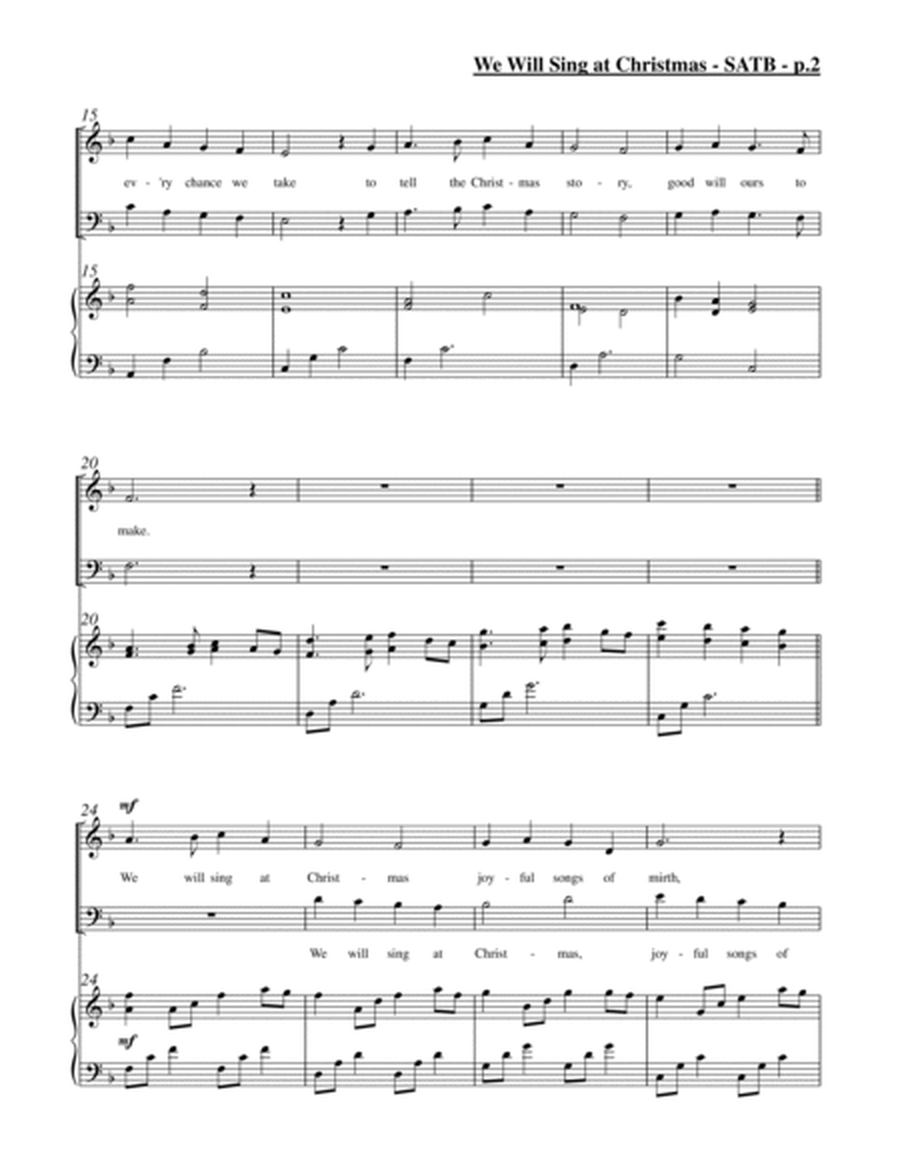 We Will Sing At Christmas (SATB) image number null