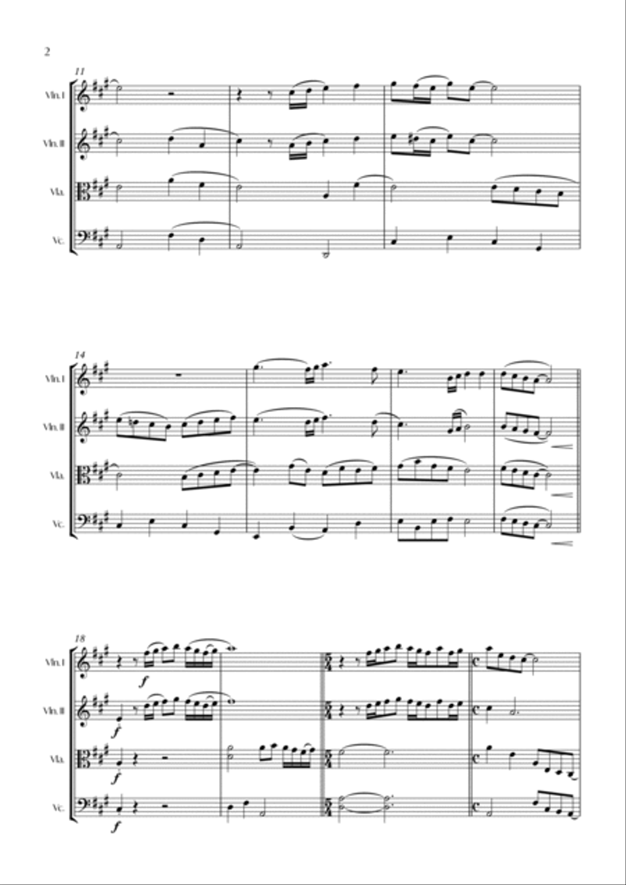 Chiquitita String Quartet scores gallery preview page 2