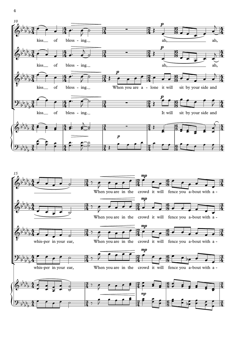 My Song (This Song of Mine) for SATB unaccompanied 4-Part scores gallery preview page 4