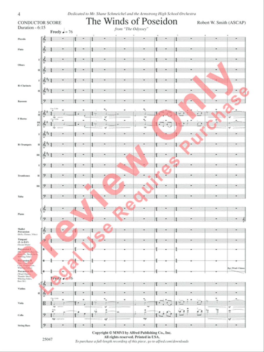 The Winds of Poseidon Full Orchestra scores gallery preview page 5