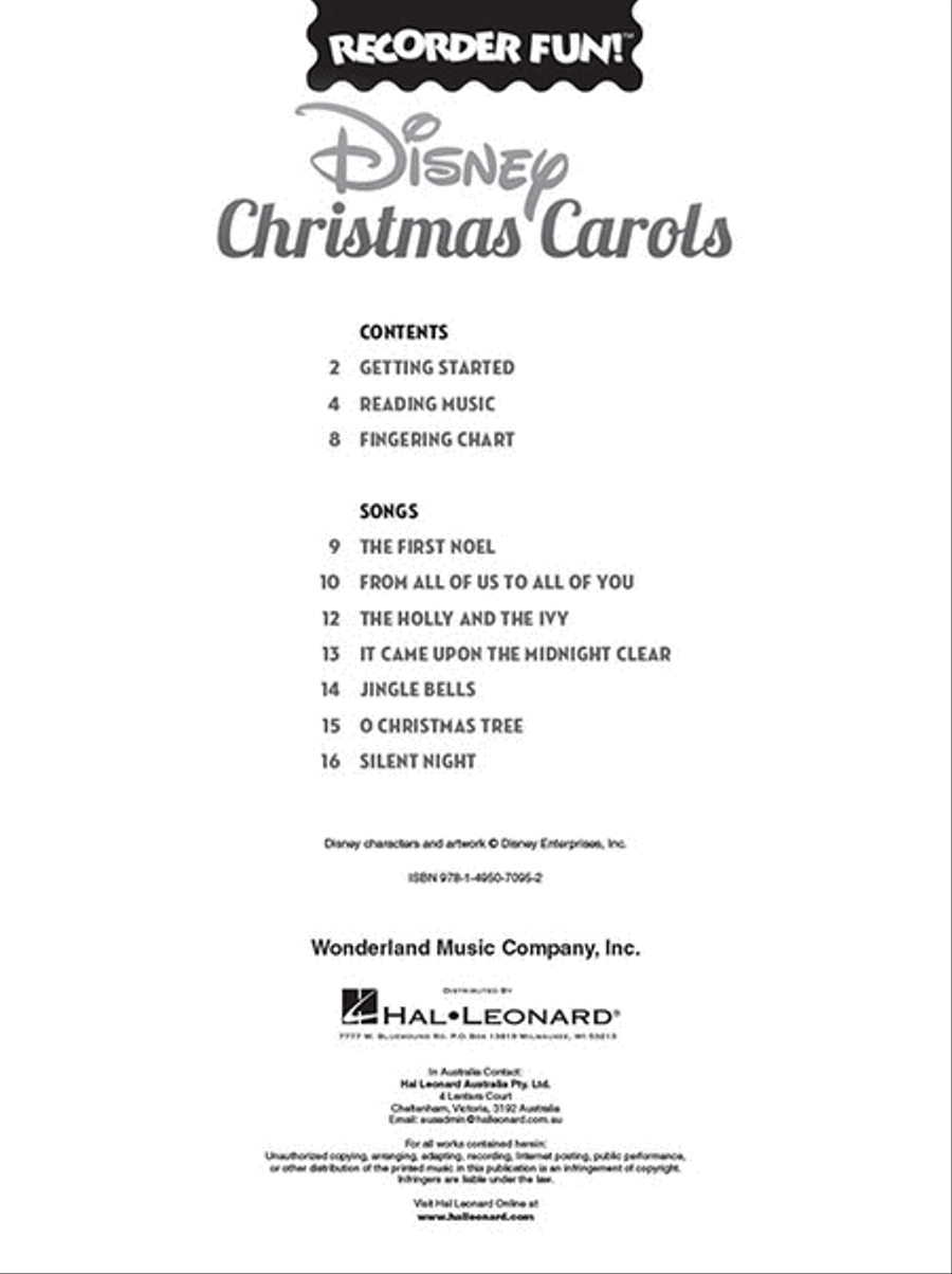 Disney Christmas Carols