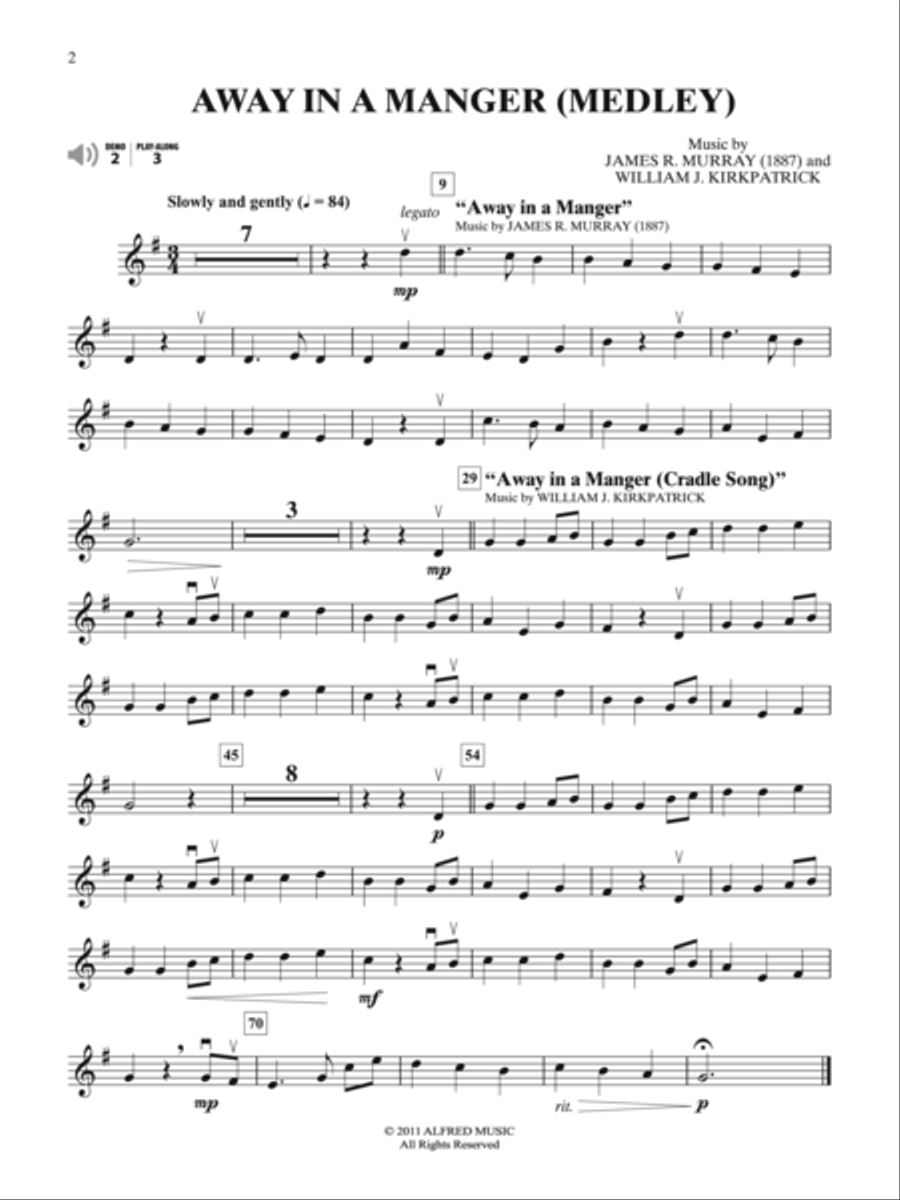 Easy Christmas Carols Instrumental Solos for Strings String Orchestra scores gallery preview page 6