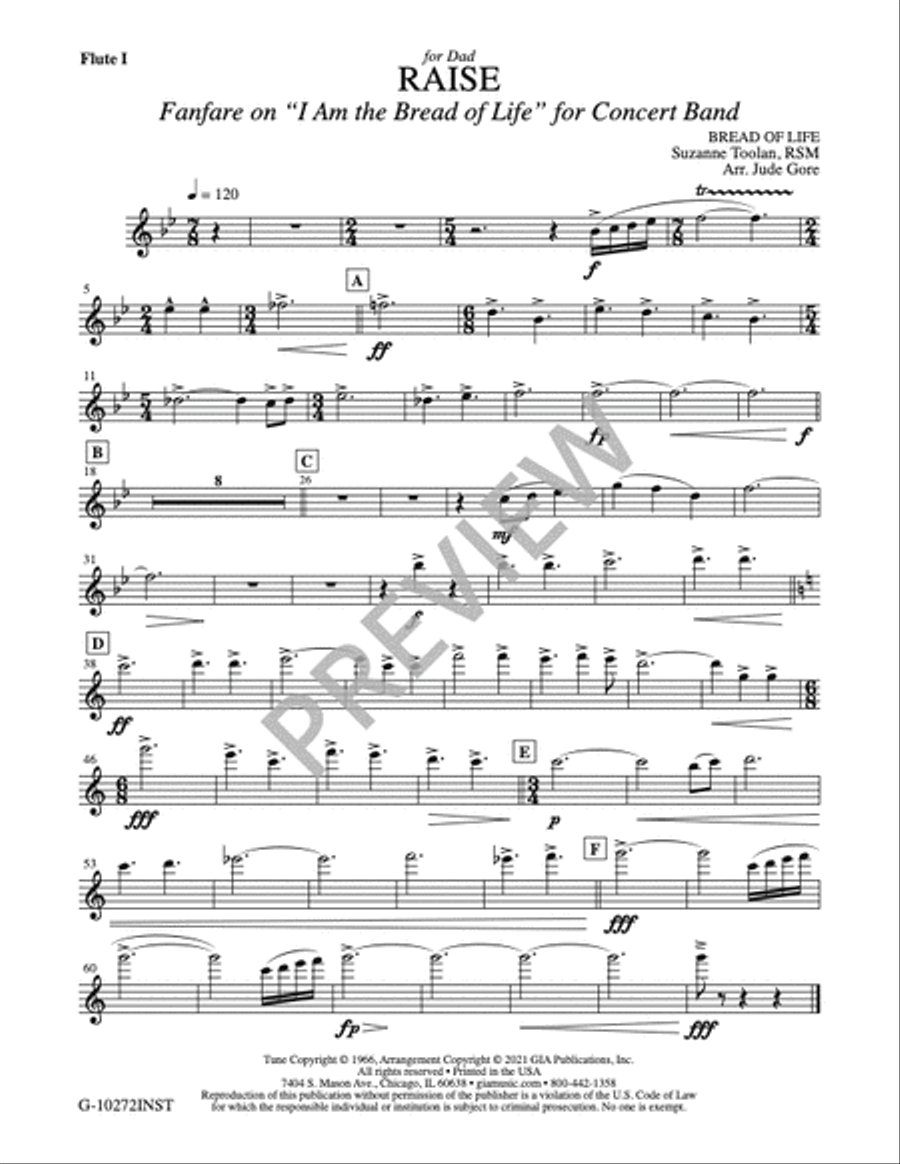 Raise - Full Score and Parts Set of Parts scores gallery preview page 16