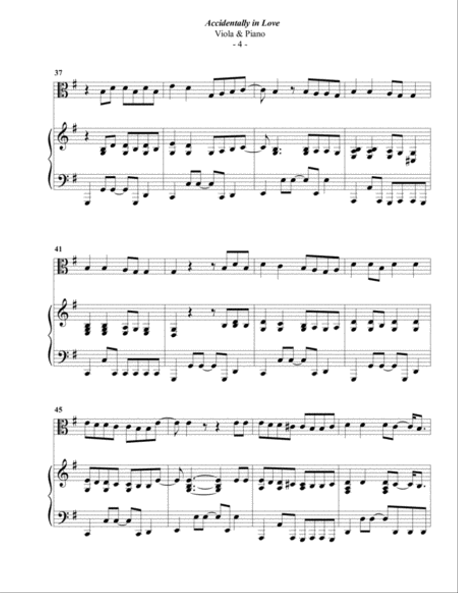 Accidentally In Love Viola scores gallery preview page 4