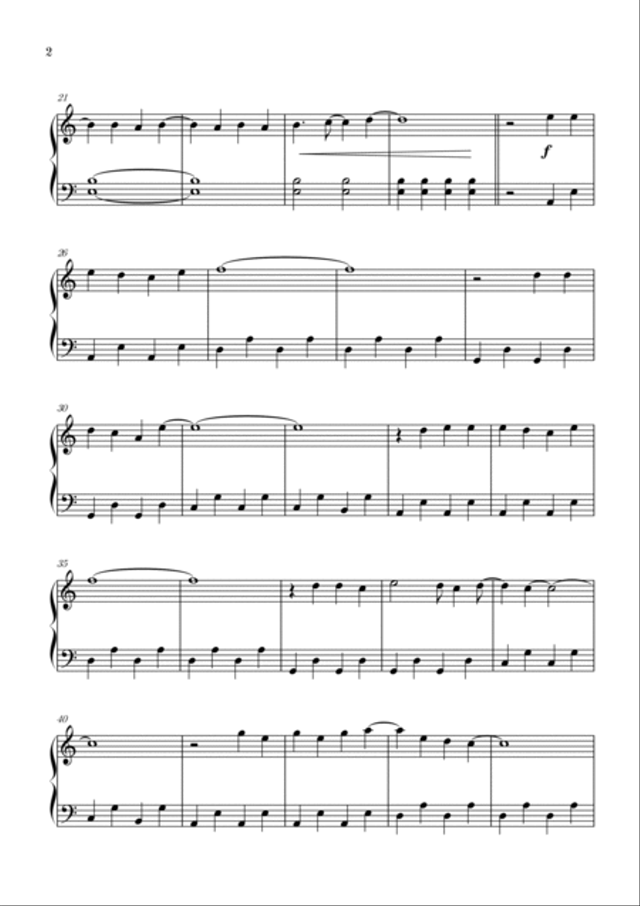 Flowers Easy Piano scores gallery preview page 2