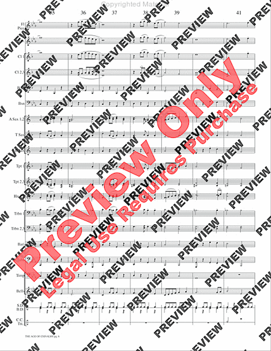 The Age of Chivalry Concert Band scores gallery preview page 9