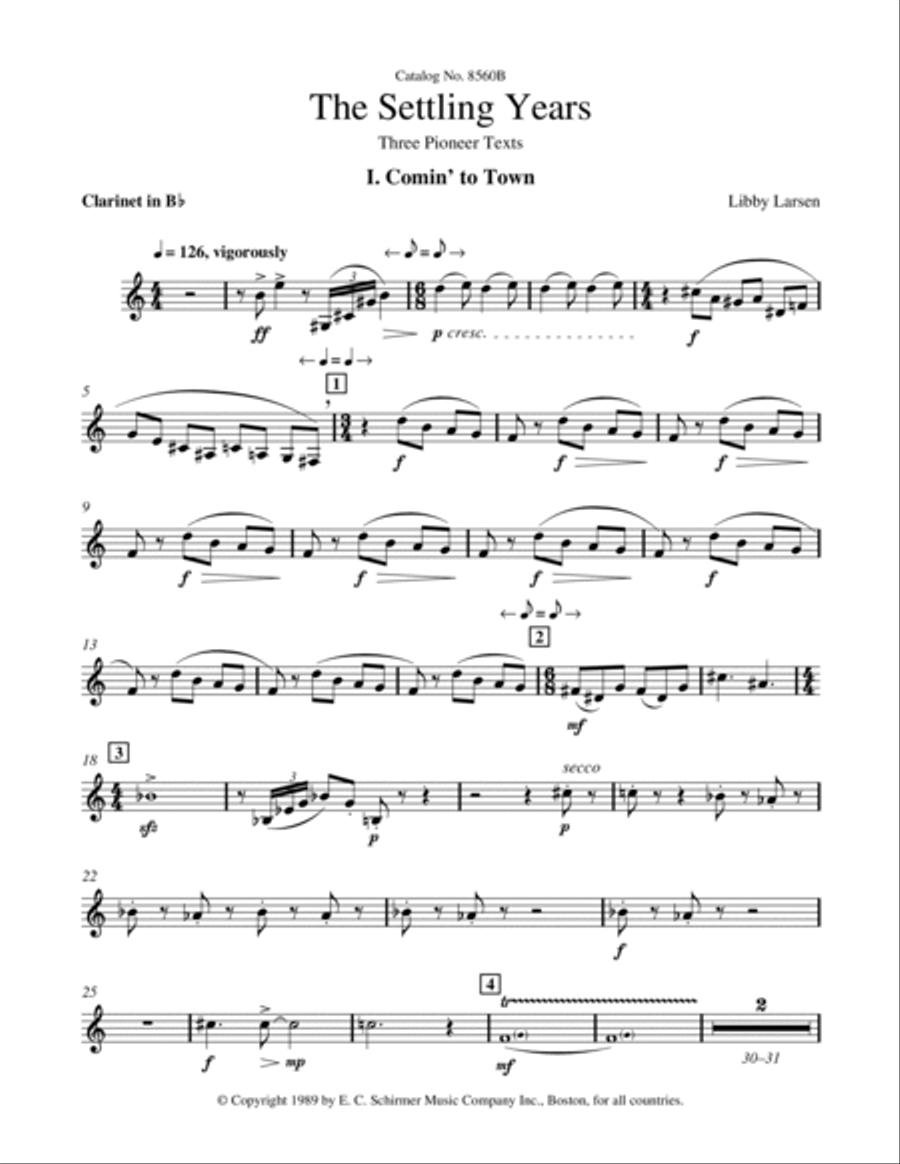 The Settling Years: 1. Comin' to Town Choir scores gallery preview page 5