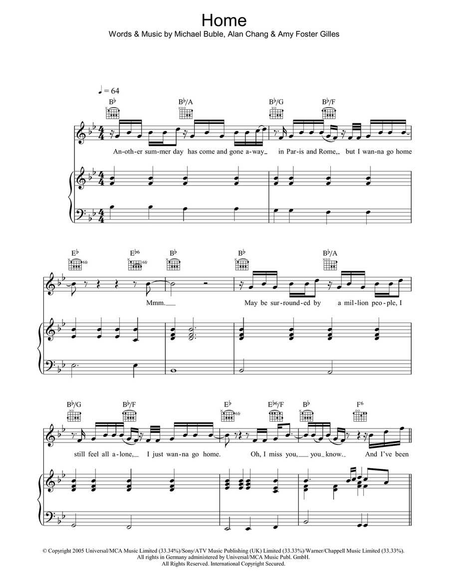 Home Home Acoustic Guitar scores gallery preview page 1