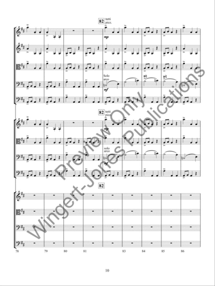Allegro in D Major String Orchestra scores gallery preview page 13