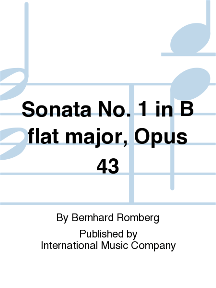 Sonata No. 1 In B Flat Major, Opus 43 Double Bass scores gallery preview page 1
