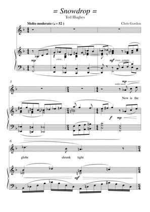 Snowdrop: Song for Soprano voice and Piano