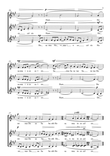 Mass song 'Sanctus' for three clarinets image number null