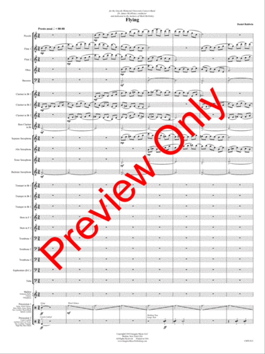 Flying Flying Concert Band scores gallery preview page 4