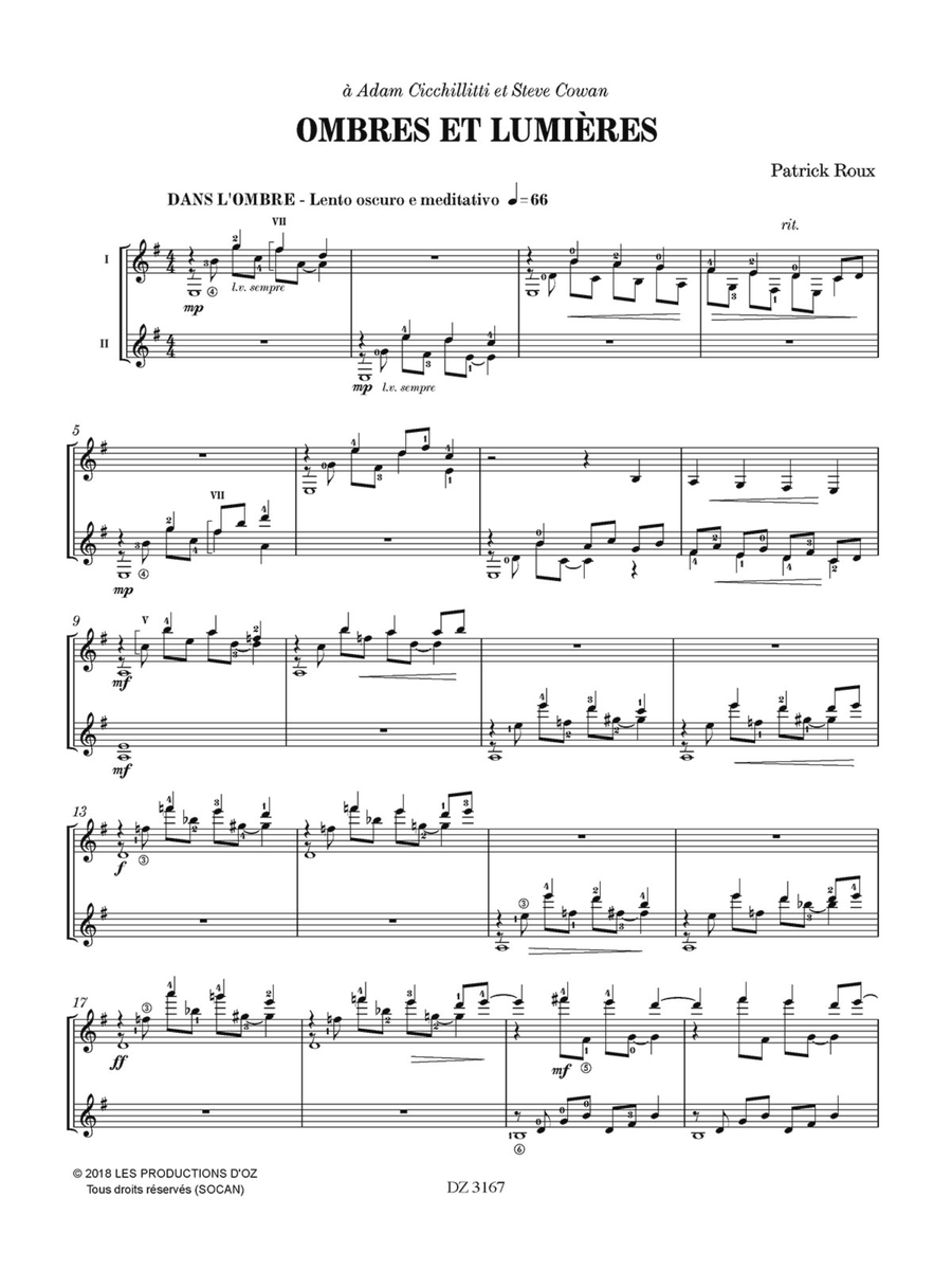 Ombres et lumières Ombres et lumières Classical Guitar scores gallery preview page 2