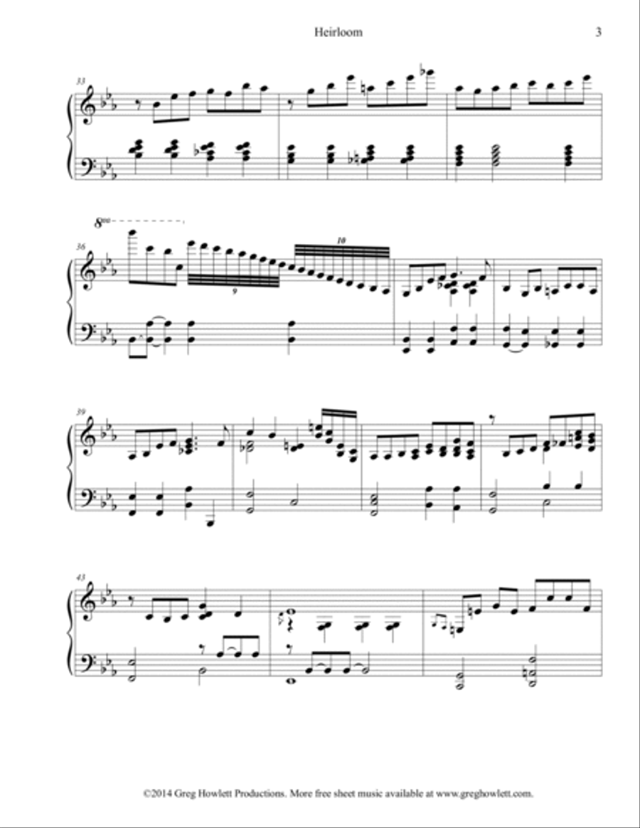Heirloom Piano Solo scores gallery preview page 3