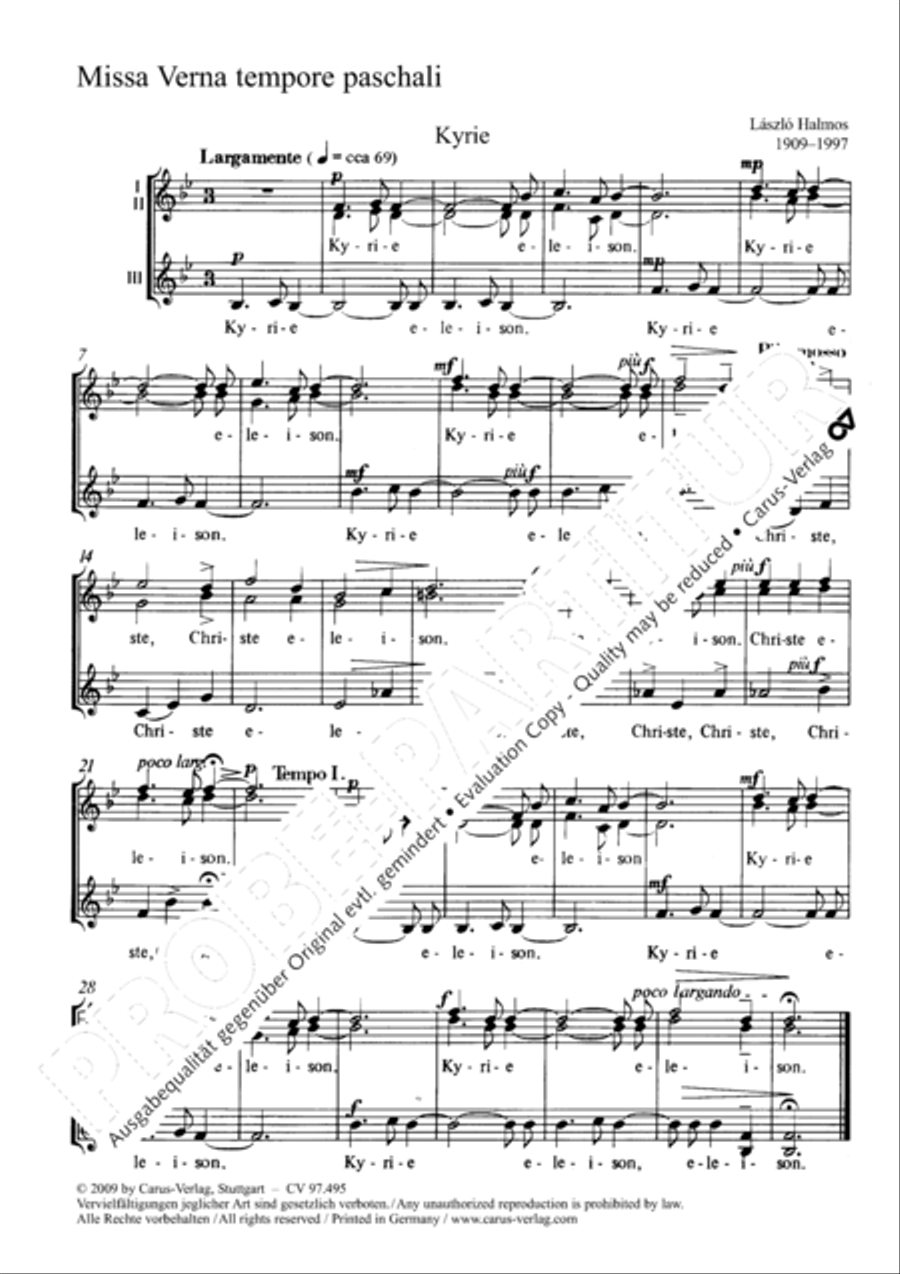 Missa Verna tempore paschali SSA scores gallery preview page 3