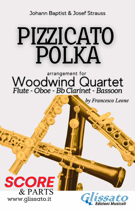 Book cover for Pizzicato Polka - Woodwind Quartet (score & parts)