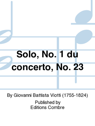 Concerto No. 23: solo no. 1