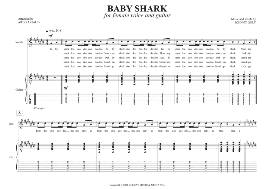 Baby Shark Baby Shark Chamber Music scores gallery preview page 1