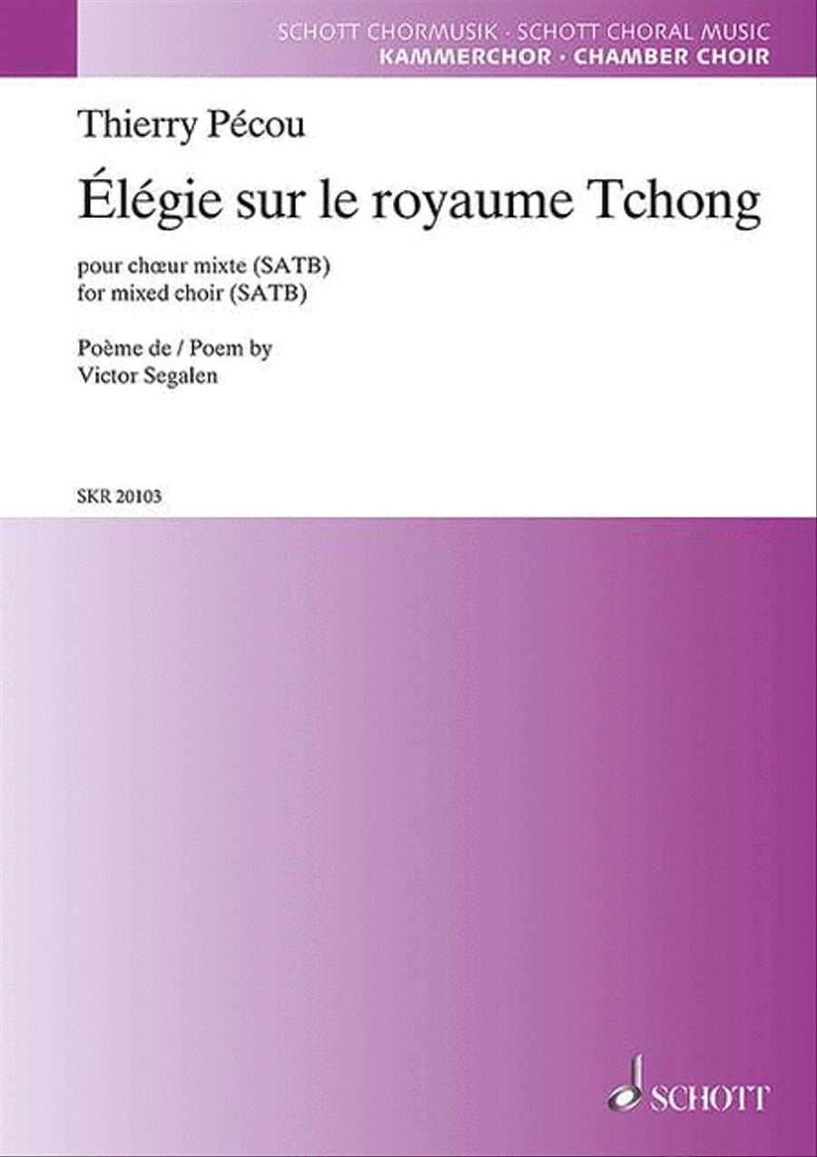 Élégie sur le royaume Tchong 4-Part scores gallery preview page 1
