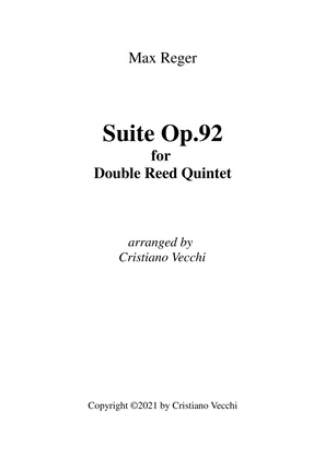Reger - Suite Op.92 for Double Reed Quintet