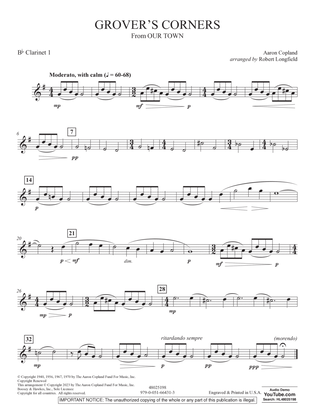 Grover's Corners (from Our Town) (arr. Robert Longfield) - Bb Clarinet 1