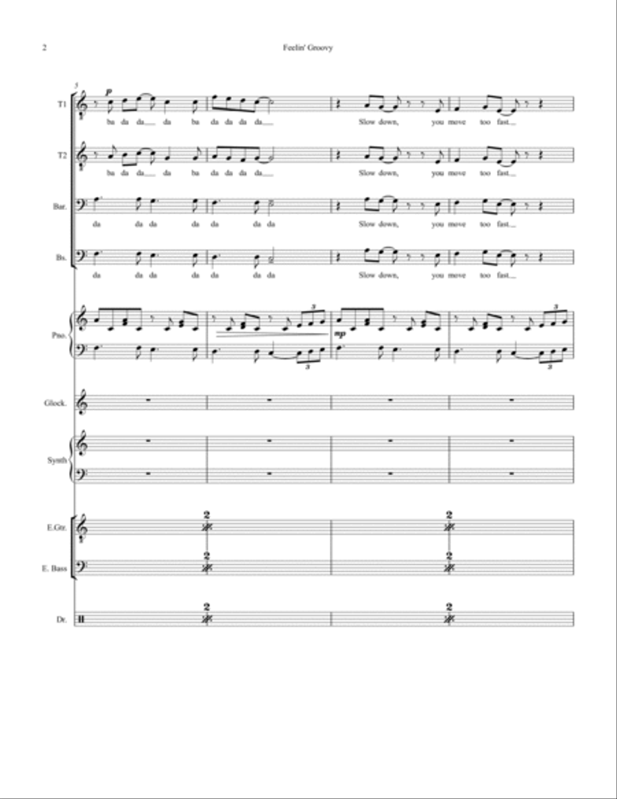 The 59th Street Bridge Song (feelin' Groovy) Small Ensemble scores gallery preview page 2