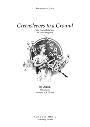 Book cover for Greensleeves variations for violin and guitar
