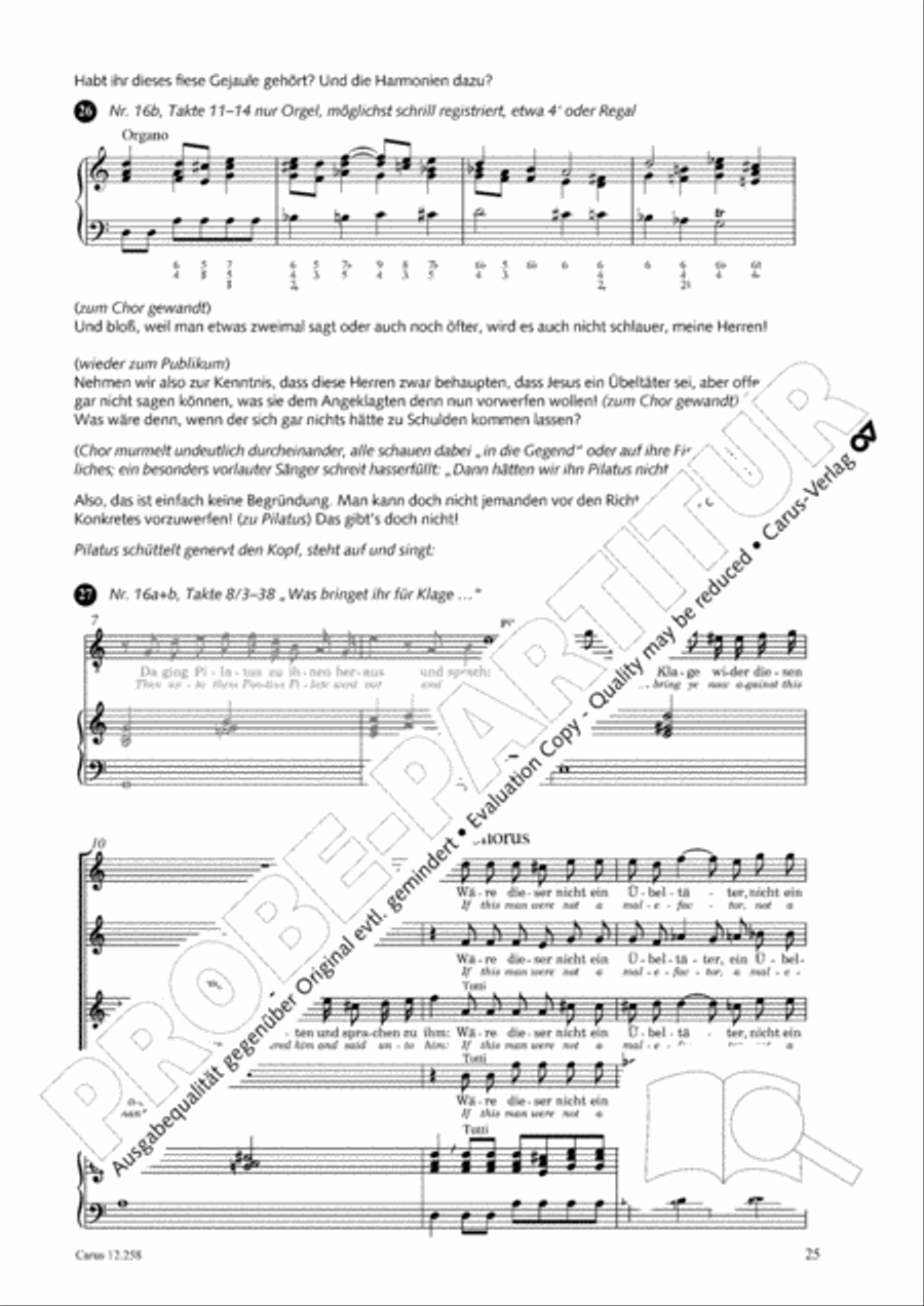 Johann Sebastian Bachs Johannes-Passion fur Kinder und Jugendliche STB scores gallery preview page 26