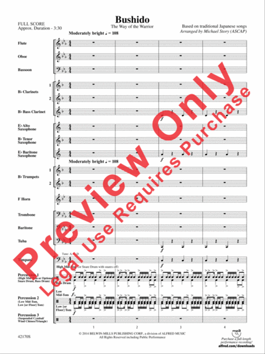 Bushido Bushido Concert Band scores gallery preview page 3