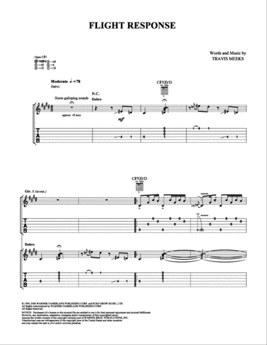 Flight Response Electric Guitar scores gallery preview page 1