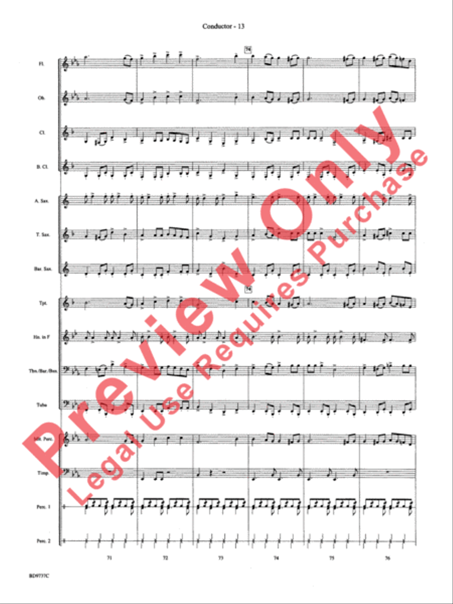 Sousa - The March King Concert Band scores gallery preview page 15