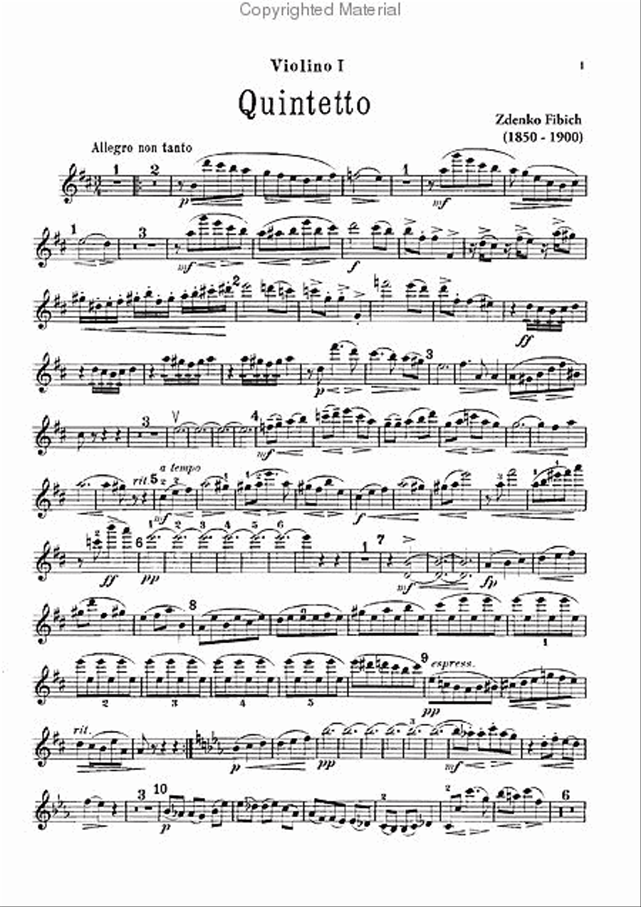 Quintet, Op. 42 A Clarinet scores gallery preview page 3